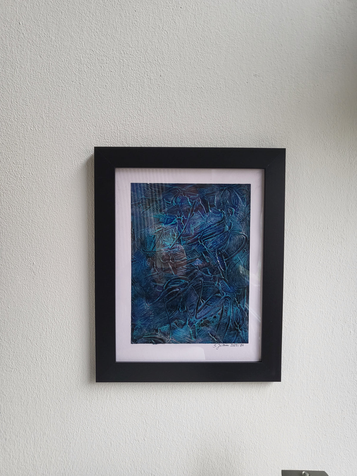 UNIQUE - Acrylic painting No. 2024/99 - "Art and inspiration of the soul" - 21 cm x 29.7 cm including frame - JüttnerArt-Collection