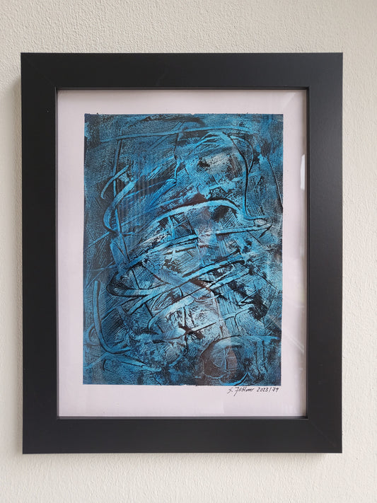 UNIQUE - Acrylic painting No. 2024/99 - "Art and inspiration of the soul" - 21 cm x 29.7 cm including frame - JüttnerArt-Collection