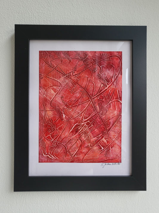 UNIQUE - Acrylic painting No. 2024/99 - "Art and inspiration of the soul" - 21 cm x 29.7 cm including frame - JüttnerArt-Collection
