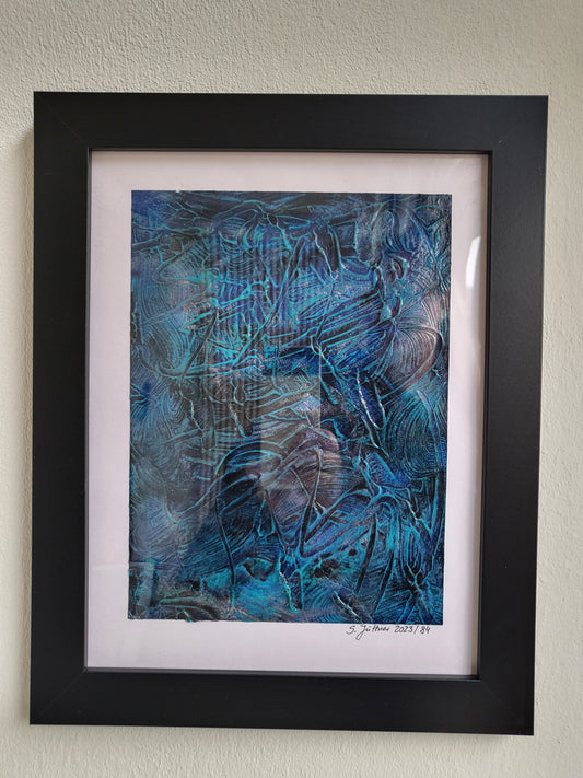 UNIQUE - Acrylic painting No. 2024/99 - "Art and inspiration of the soul" - 21 cm x 29.7 cm including frame - JüttnerArt-Collection