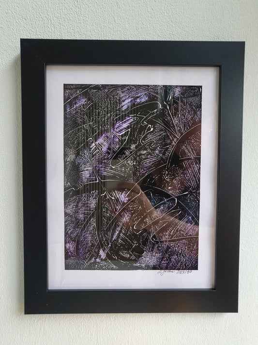 UNIQUE - Acrylic painting No. 2024/99 - "Art and inspiration of the soul" - 21 cm x 29.7 cm including frame - JüttnerArt-Collection