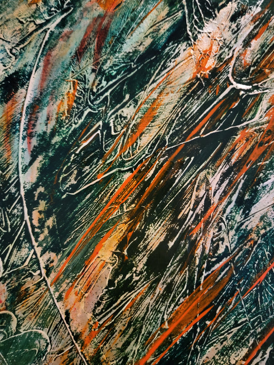 UNIQUE - Acrylic painting No. 2024/99 - "Art and inspiration of the soul" - 21 cm x 29.7 cm including frame - JüttnerArt-Collection