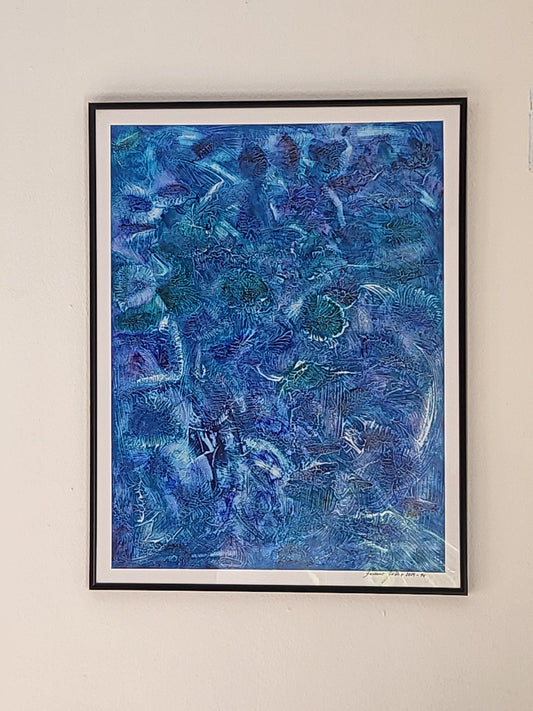 UNIQUE - Acrylic painting No. 2024/97 - "Art and inspiration for the soul to dream" - 21 cm x 29.7 cm including frame - JüttnerArt-Collection